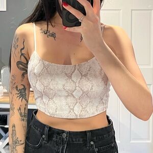 Snakeskin Cropped tank Top